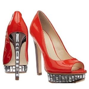 Boutique9 Coral Peeptoe heels